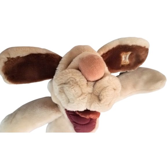 THE HERITAGE COLLECTION Beige & Brown Wrinkles Dog Puppet 18" - Vintage 1980's - Picture 4 of 10